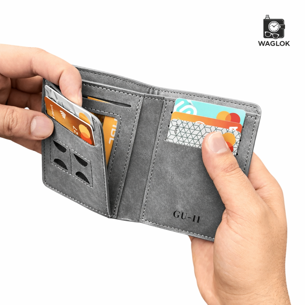 New Trending Soft Leather RFID M-Design Imported Wallet – Short Slim Design with RFID Blocking