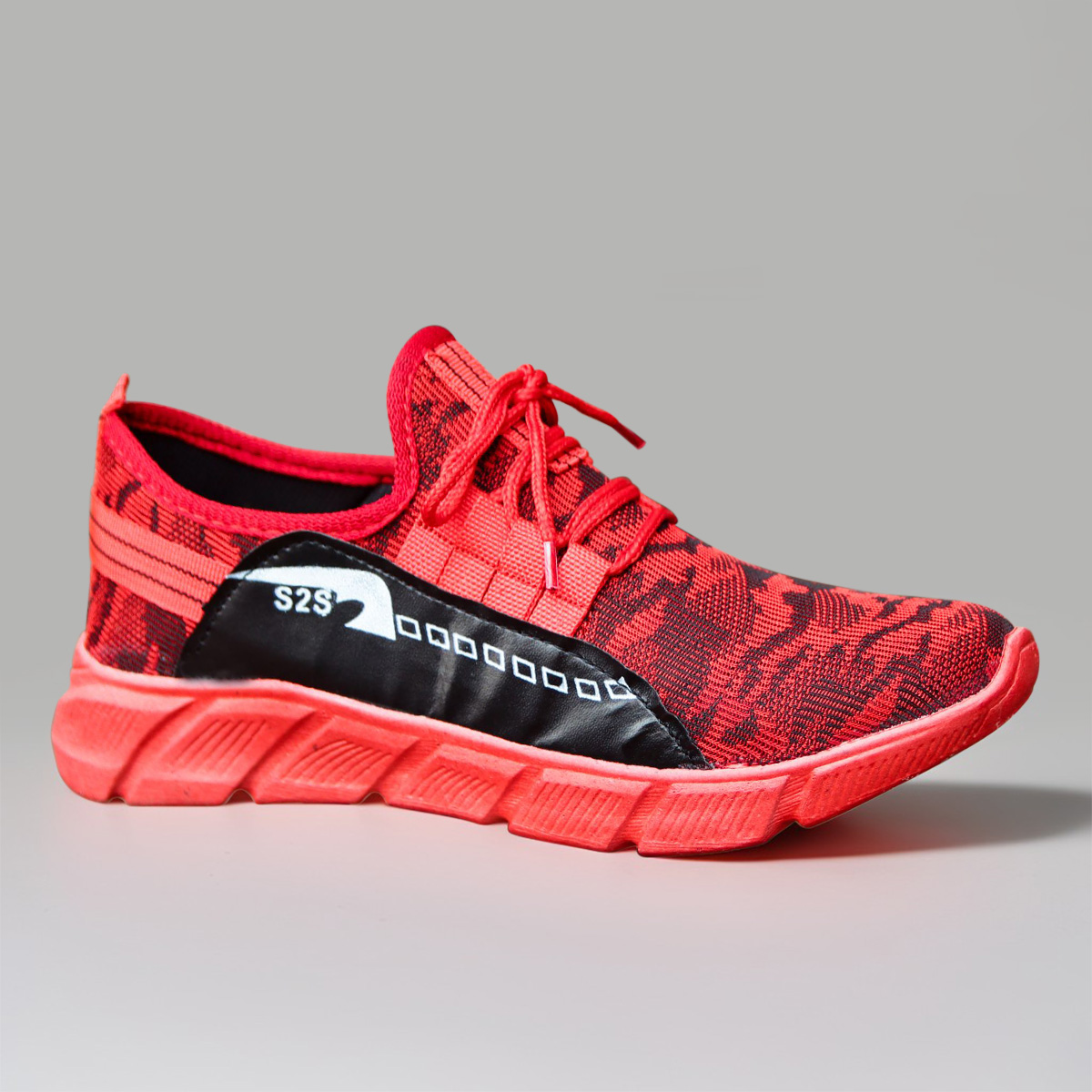 Men Red Sports Walking Gym Fashion Outdoors Running Light weight sneakers