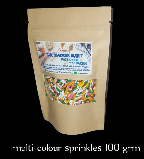 Colourful Sprinkles For Cake Decoration Edible Multi Colours 100