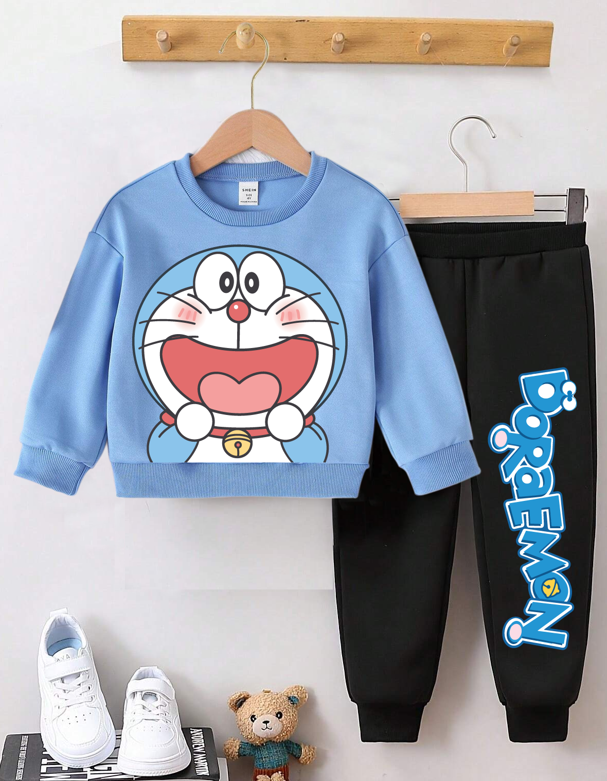 Doraemon Kids Printed Winters Track Suite For Boys