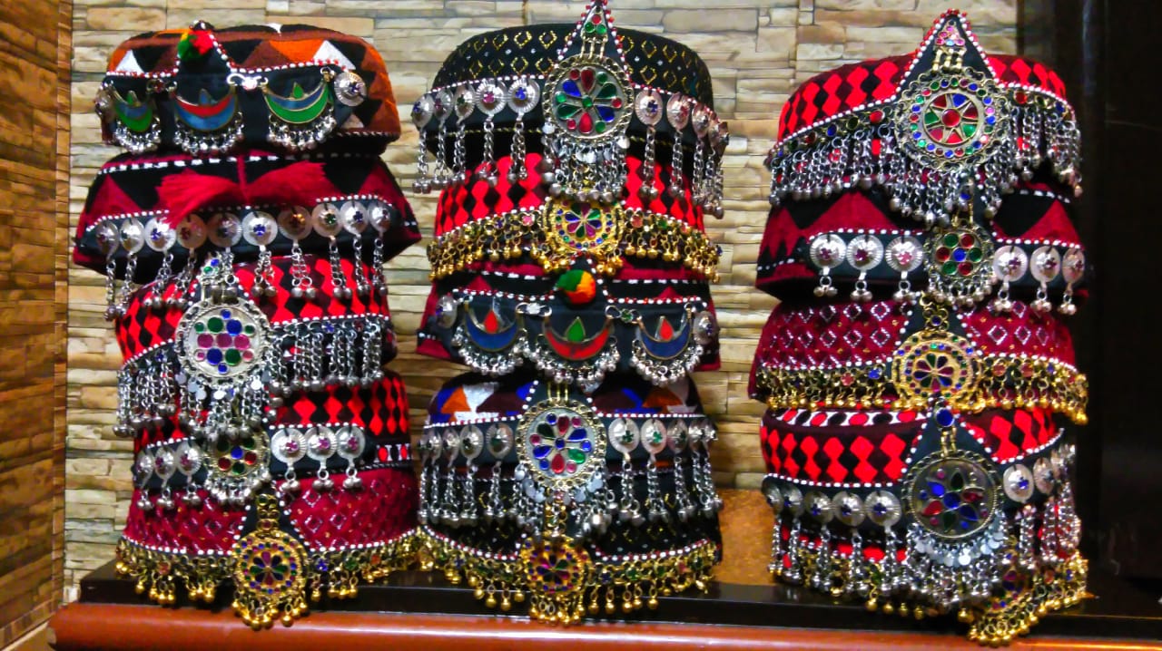 Halima Sultan style Handmade Cap for Women & Girls with Jewellery