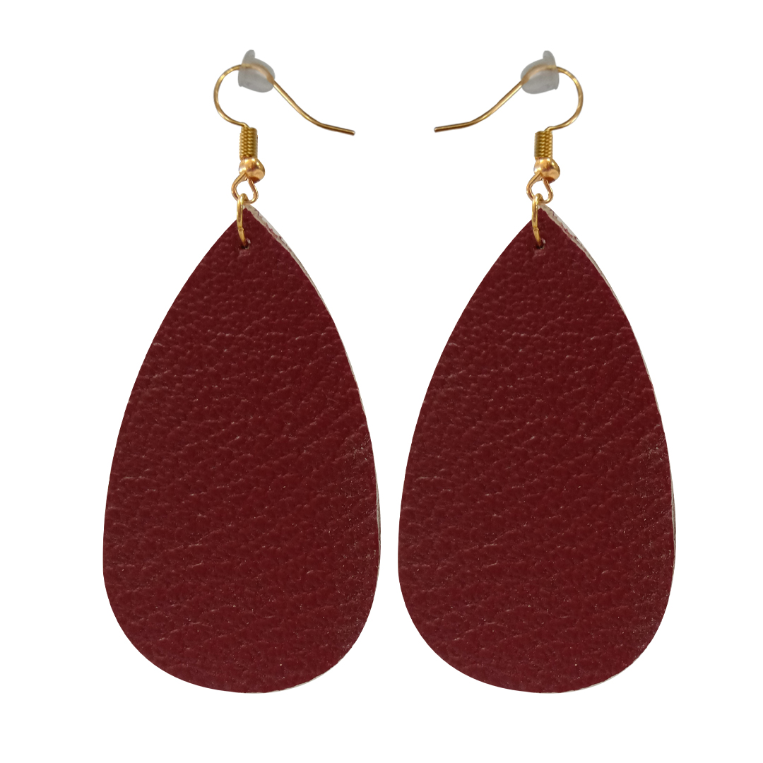 Leather Leaf Earrings Layered Boho Style Dangle Earrings for Women Lightweight Faux Leather Statement Jewelry Trendy Fashion Accessory for Daily and Party Wear