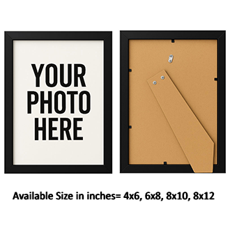 Personalized & Customized Photo Frame – 2in1: Wall Mount & Table Stand | HD Prints (4x6, 6x8, 8x10, 8x12) | Premium Frame 1-inch Border, Clear Glass | Ideal Gift for Birthday Wedding Graduation Nikkah Baby | Islamic Couple Family Memories | Home Decor