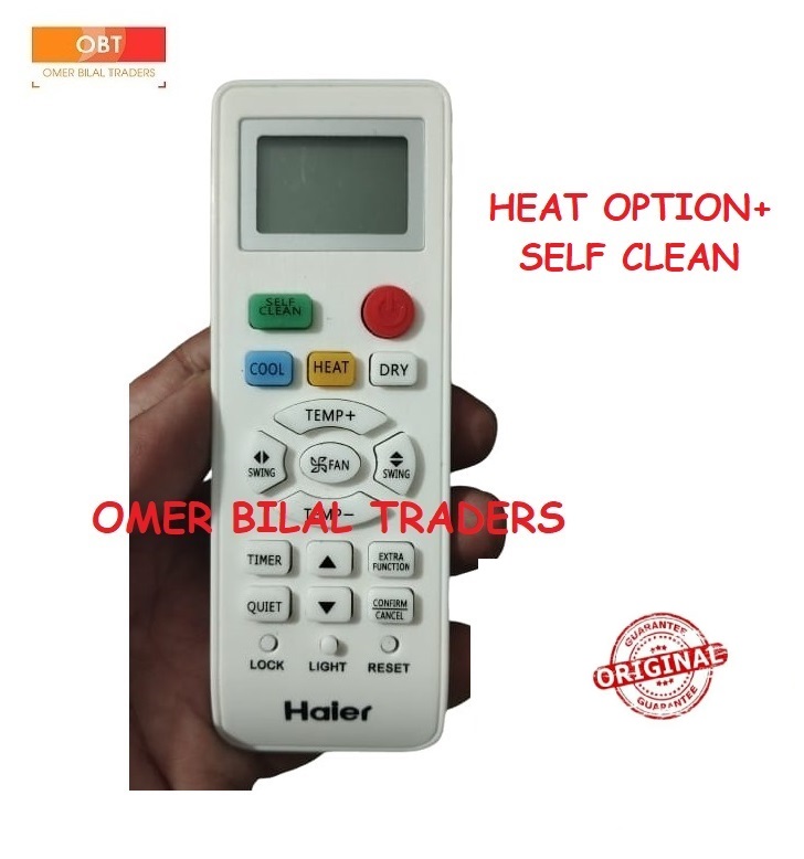 Haier Inverter AC Remote Control With Heat & Self Clean Option Daraz.pk