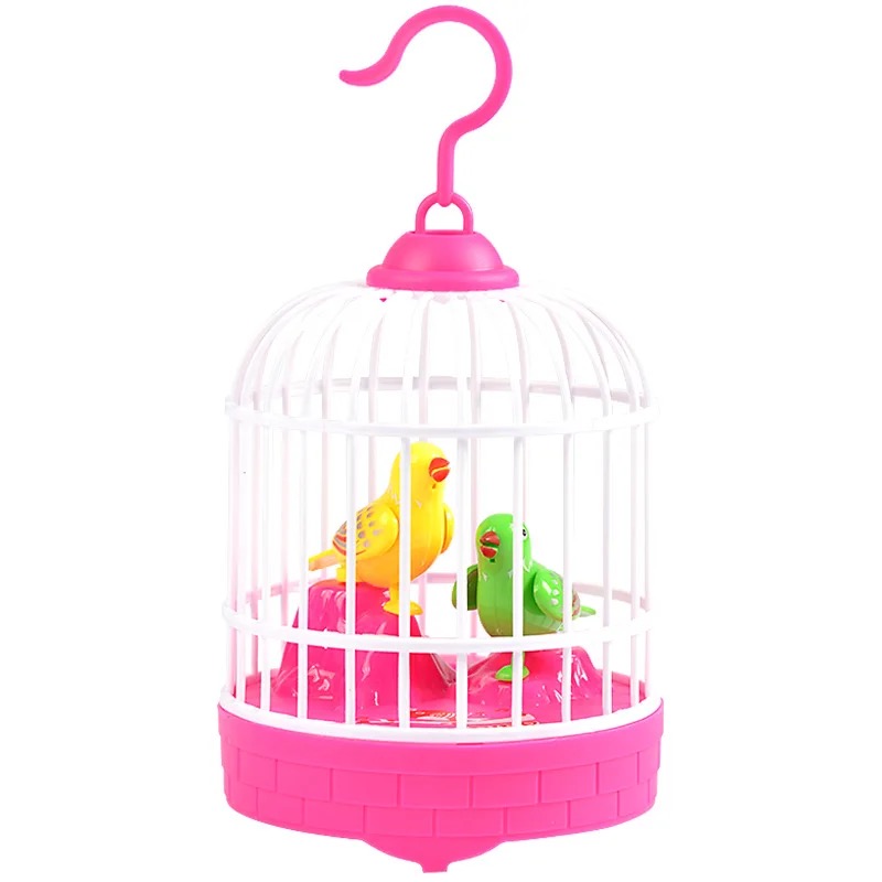 Mini Bird Cage Toy: Fun Electric Bird Toy with Lights, Chirps, and Movement – Perfect for Home Decoration and Birthday Gifts for Kids, Ideal for Mini Birds Cage and Parrots Toys