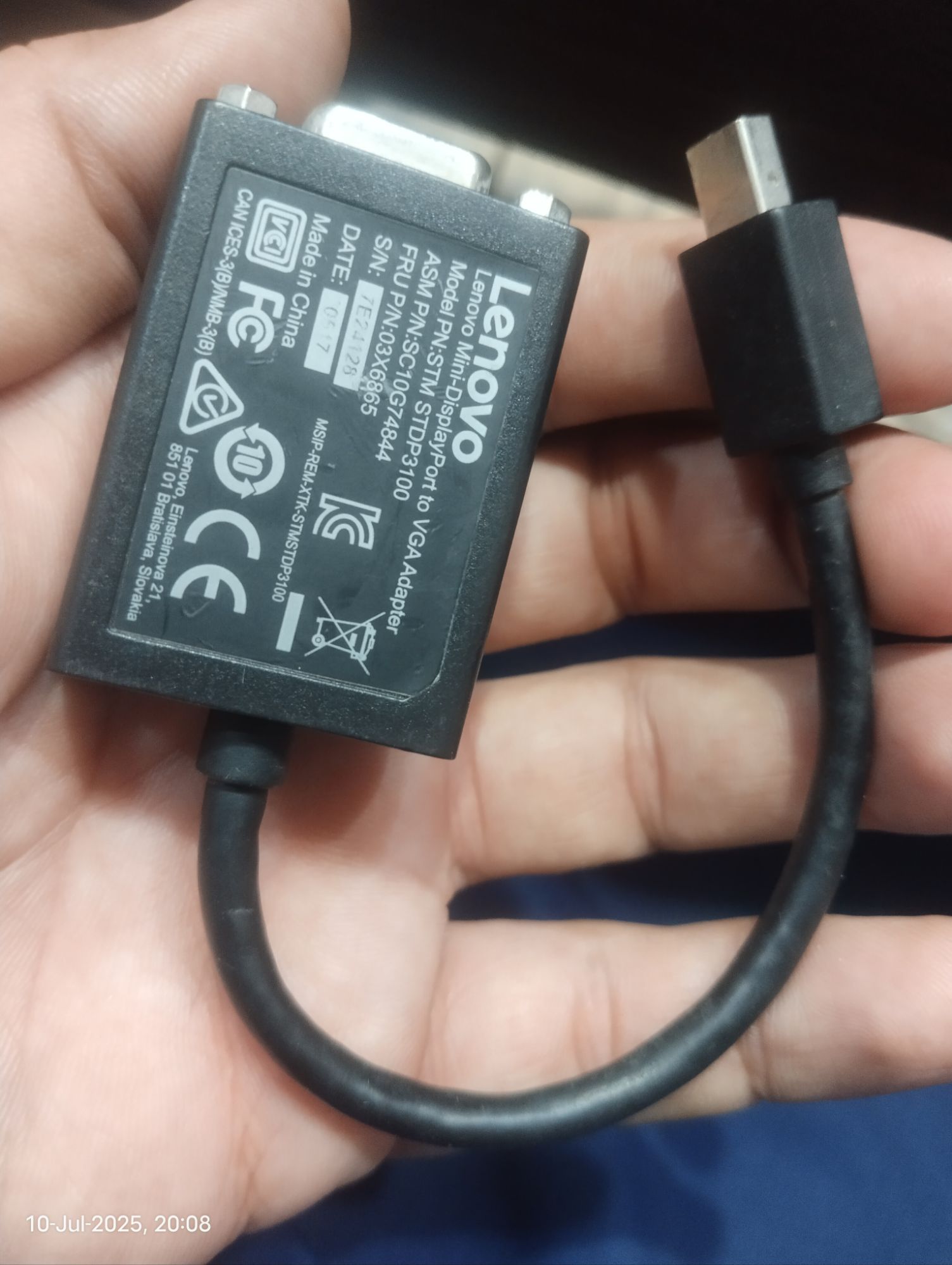 Mini DP to VGA Connector , DisplayPort to VGA Video Adapter  ( Branded )  in Black - 2 Port Compatible ( Branded Stock )