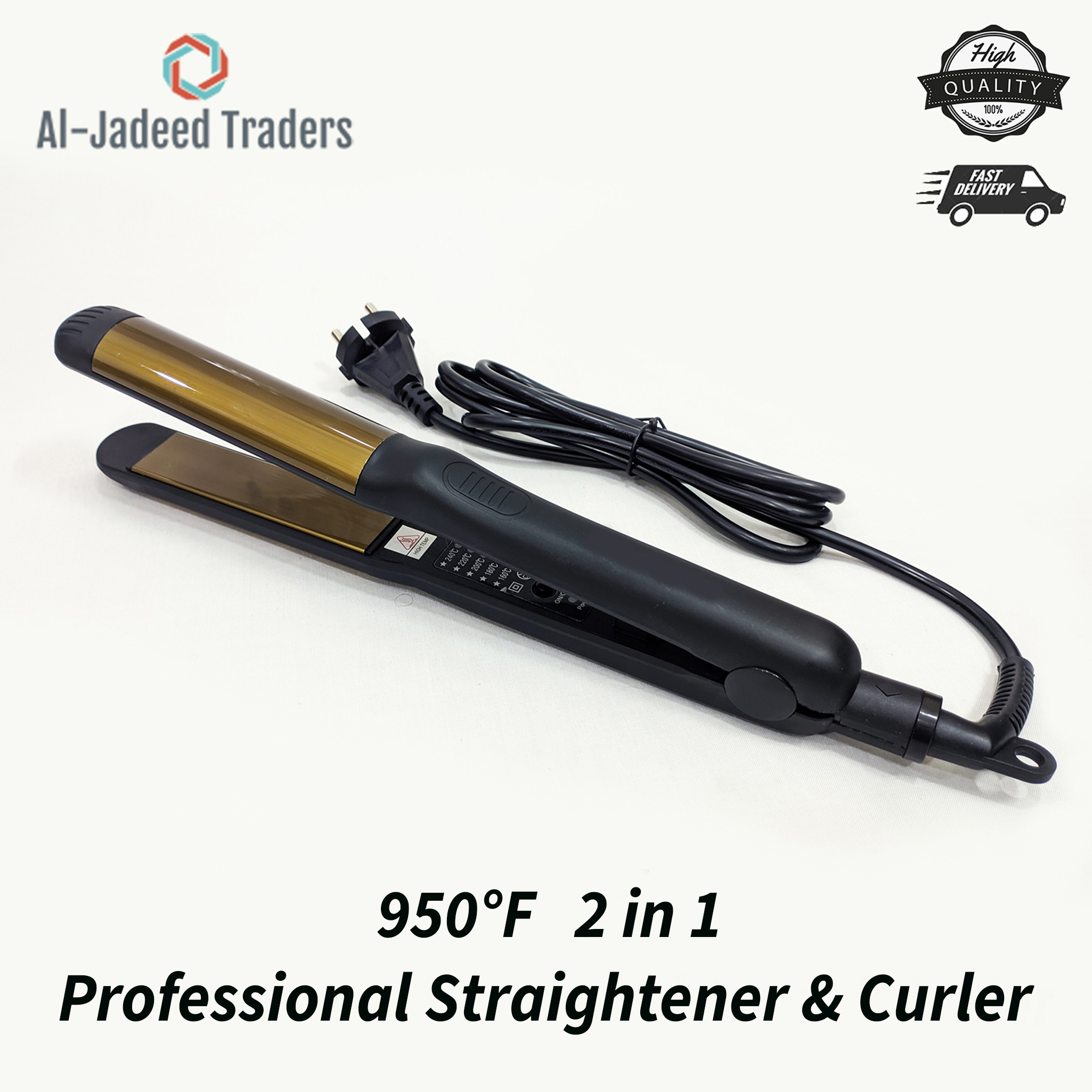 Hair Straightener Professional series with Temperature Control Setting Ceramic Flat iron and Hair iron Daraz.pk