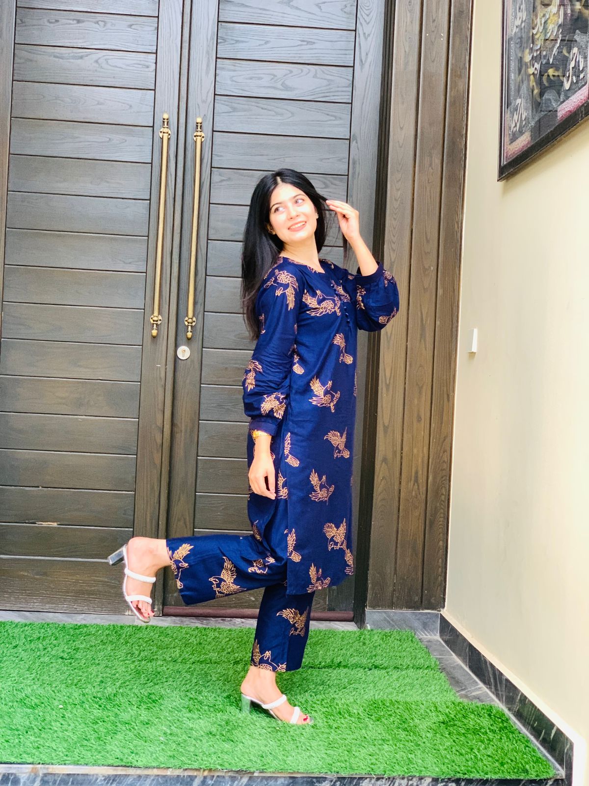Stylish Collection Stitched Sparrow Printed 2 Piece Dress for women and girls - Dress For Girls - Dress For Women - Stitched Suit for Girls - Stitched Suit For Women