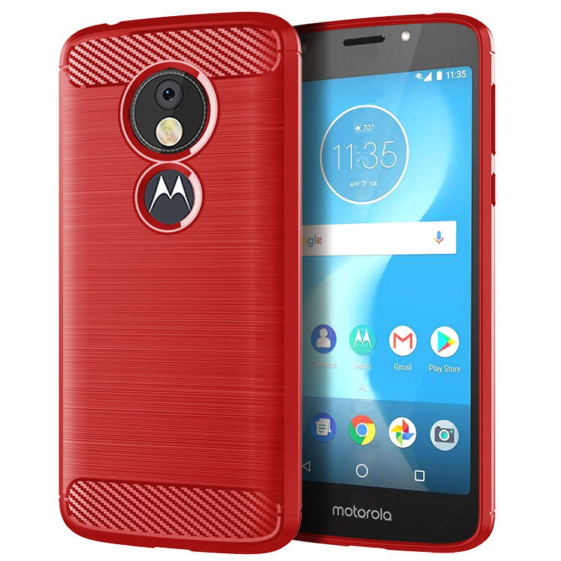 lthmy for Motorola Moto E5 Cruise Case Carbon Fiber TPU Soft
