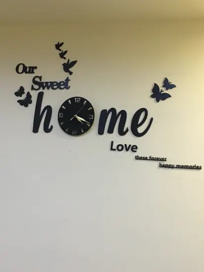 our Sweet Home 3D Wooden Wall Clock I Wooden Wall Clock I Wall Clocks I Wall Clock For Bedroom I Wall Clock for Room I Wooden Wall Clock I Wooden Clock I Clocks I wedding gift bithday gits etc