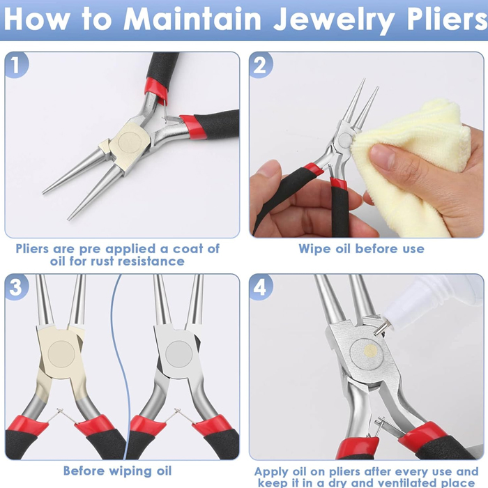 Round Nose Pliers Wire Jewelry Making Tools Bead Pliers for Wire Wrapping Jump Rings Making Jewelry Making Supplies DIY Craft