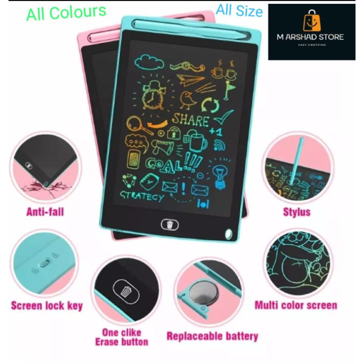 BEST SpeedX  Hot Selling LCD Writing Tablet for Kids, 6.5"| 8.5" | 10" | 10.5" | 12''" Erasable Tab Toy for Kids  Educational Toys, Erasable E-Writer Digital Drawing Board Students Drawing Sketching Tab -Multi-color