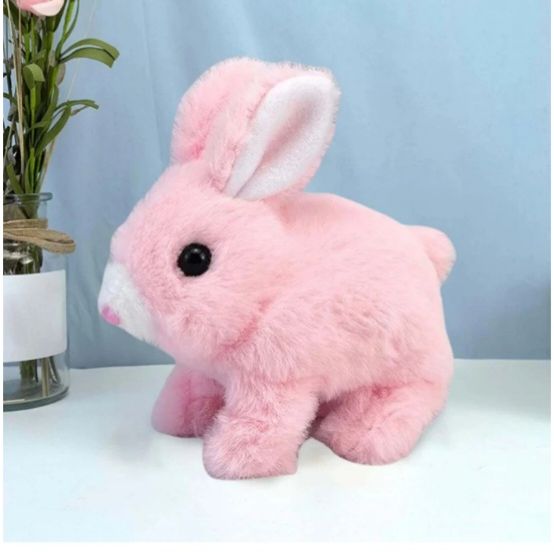 Electric Walking & Jumping Rabbit Plush Toy | Cute Soft Bunny with Sound & Motion | Interactive Musical  Stuff Toy for Kids Boys & Girls