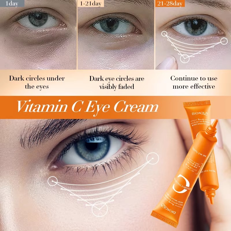 Bioaqua Multi-Active Vitamin C Eye Cream – 20g | Brightening & Nourishing