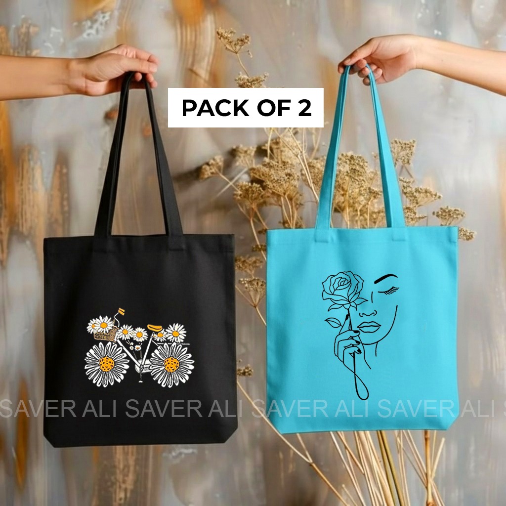Trendy Free bear Tag Printed Tote Bag For Girls & Women