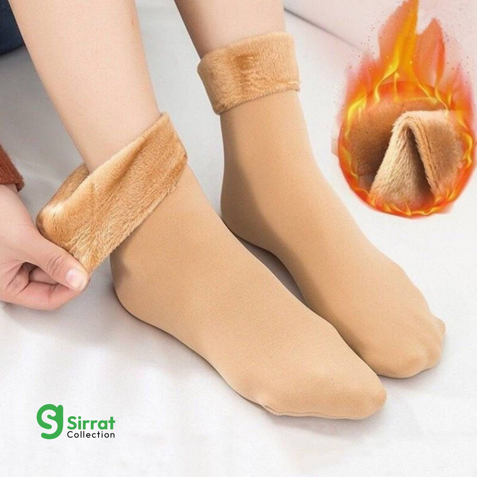 Ladies Wool Socks for Winter - Thermal, Soft Velvet Boots, Warm and Comfortable
