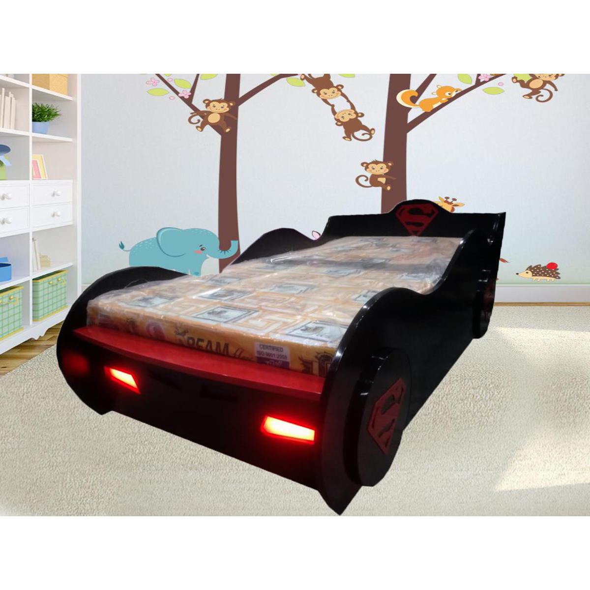 Brand NEW Boys Single Car Bed Super Man Shape Kids Furniture