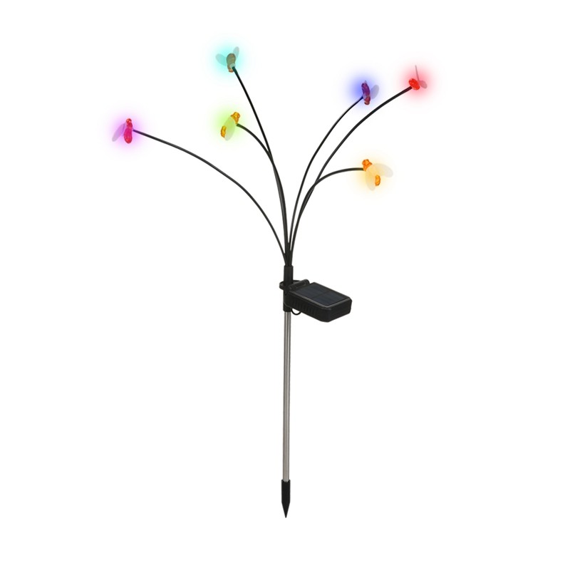 Solar Powered Floor Lamp Small Bee Outdoor Decorative Lamp Silicon