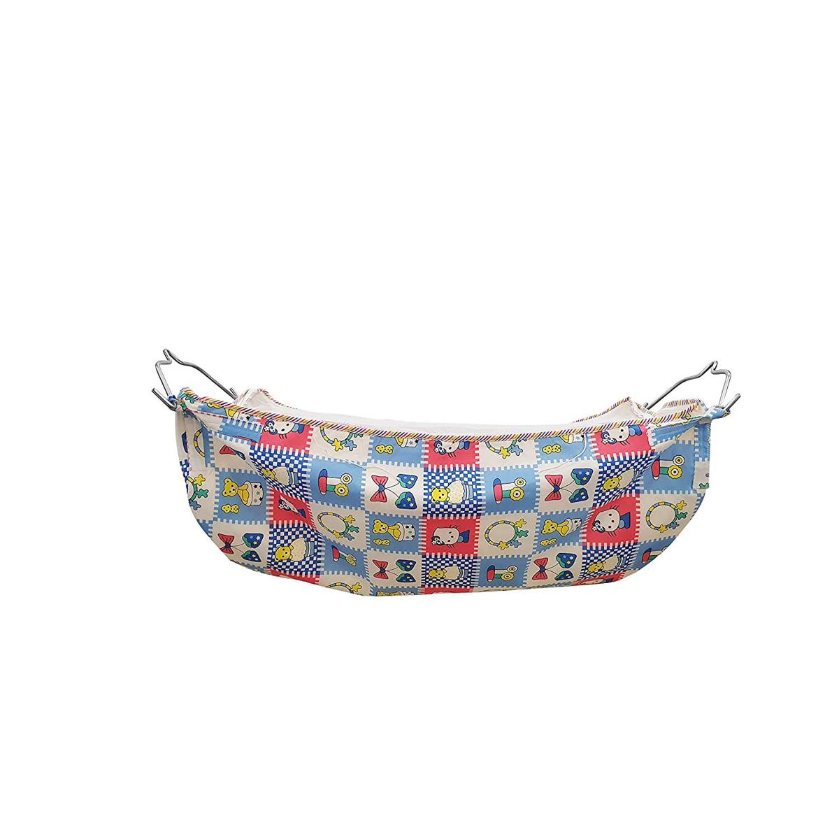 AA Mother and Baby Soft Cloth Baby Swing, Cradle Cover /Jhol /Ghodiyu/Khoyu/Zoli Hammock, Mosquito net/Safety Cover with Zipper, Multi Color