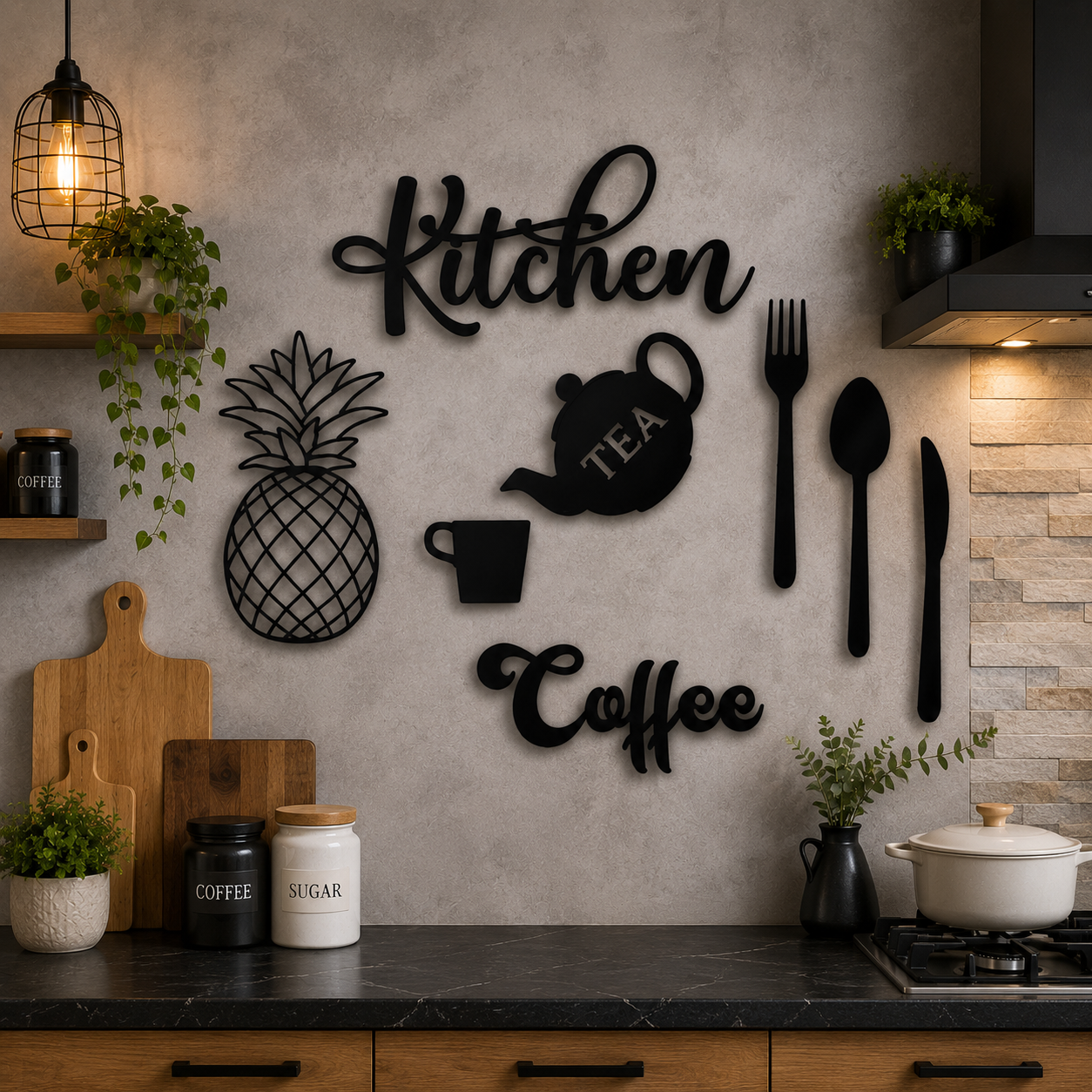 Zii Traders 3D New Unique Design Kitchen Wooden Wall Art From Laser Cutting I Wall Art I Wall Art For Kitchen I Kitchen I Kitchen Accessories I Kitchen Gadgets I Kitchen OrganizersI Kitchen Decoration Items| kitchen decoration | kitchen art | kitchen tool
