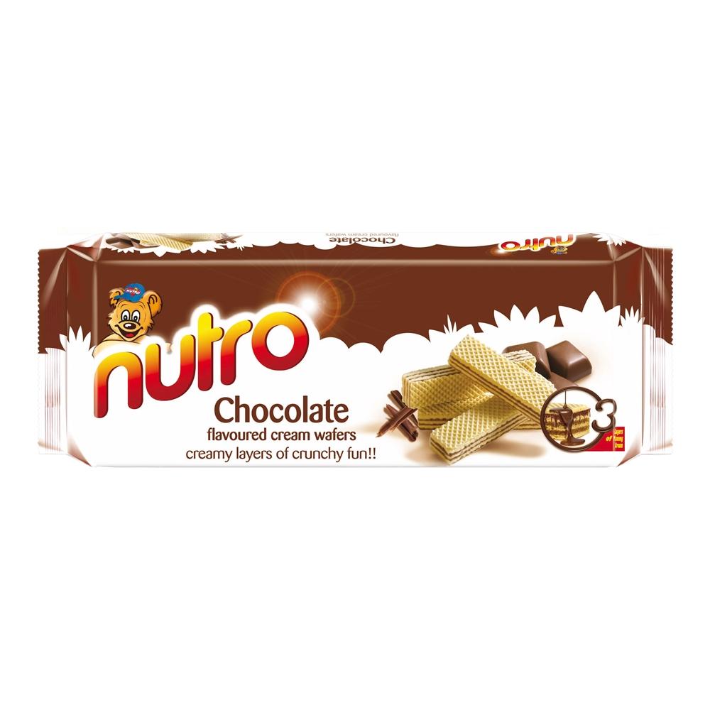 Nutro Chocolate Flavoured Cream Wafers 75g (grams) Medium Size Packet (3 Layers Of Yummy Cream)