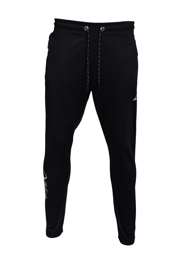 Athlico Men's Polyester Jacquard Diamond Design Track Trouser Zipper Pocket Elastic Waist Slim Fit Sports Joggers