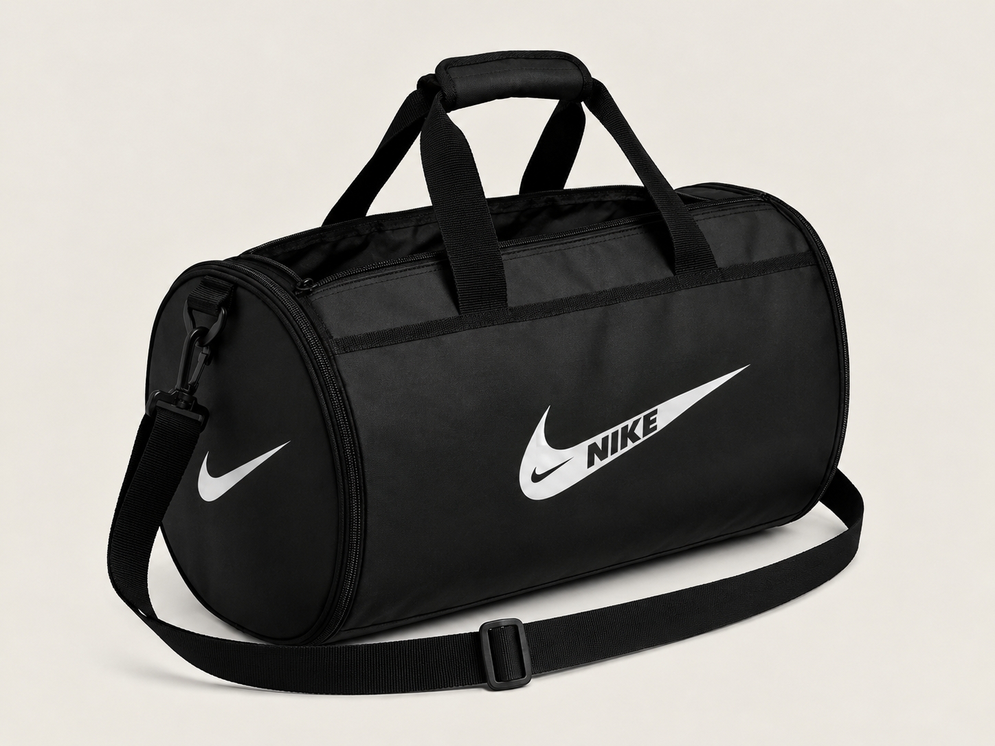 Gym Duffel Bag with Shoe Compartment & Hidden Pocket  Large Capacity Sports Travel Bag with Shoulder Strap for Men & Women  Black
