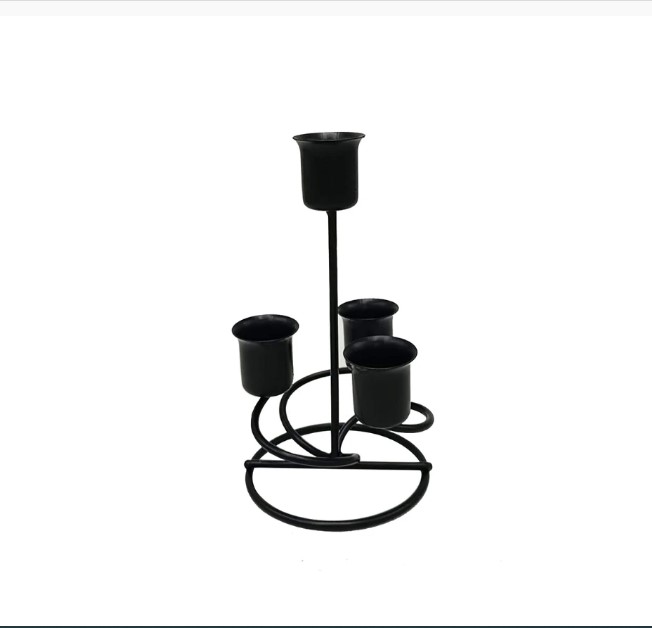 Long Candle Holder 4 Arms Iron Art Candlestick Display Stand Wedding Party Decor