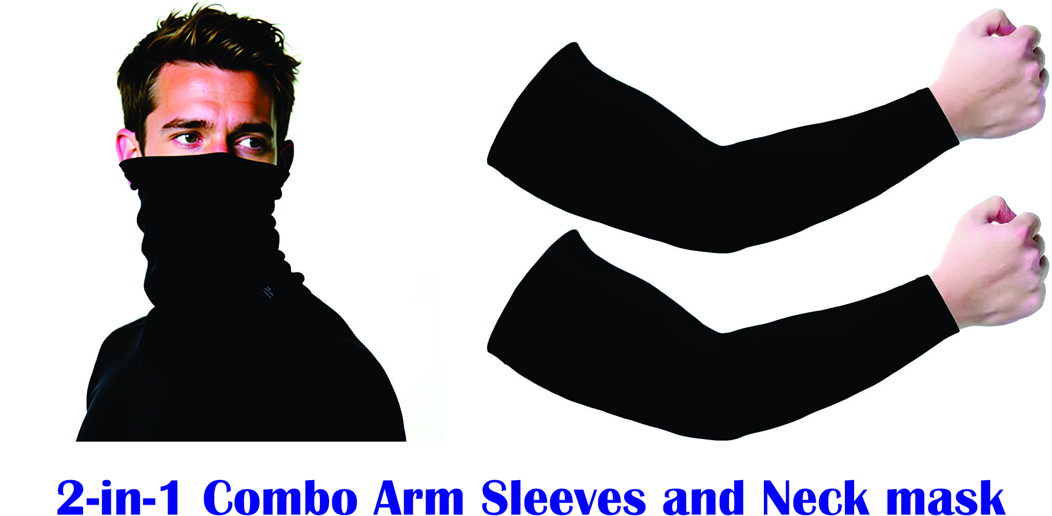 2-in-1 Combo Arm Sleeves and Neck mask | Daraz.pk