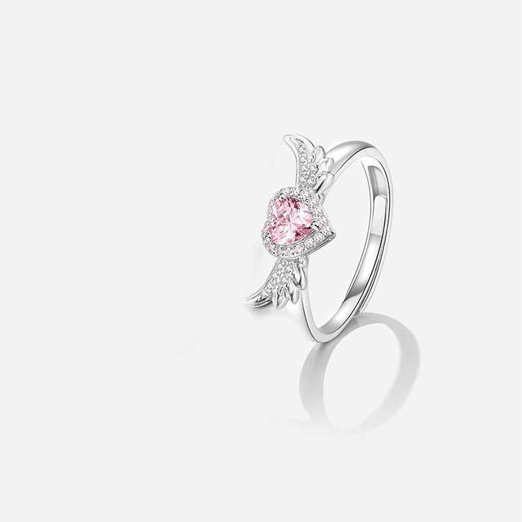 Angel Fairy Wings  Engagement Couple Ring  Promise Rings Platinum Plated Fashion for Lovers Couple Girls boys Resizable  Design Cubic Zirconia Stone Trendy  Finger Jewelry Adjustable  Perfect Gift For Anniversary Valentine Day  Party, Wedding  Daily Wear
