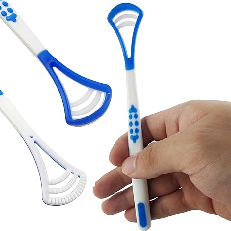 Double Head Tongue Scraper – Soft & Flexible Plastic Tongue Cleaner for Bad Breath and Oral Hygiene