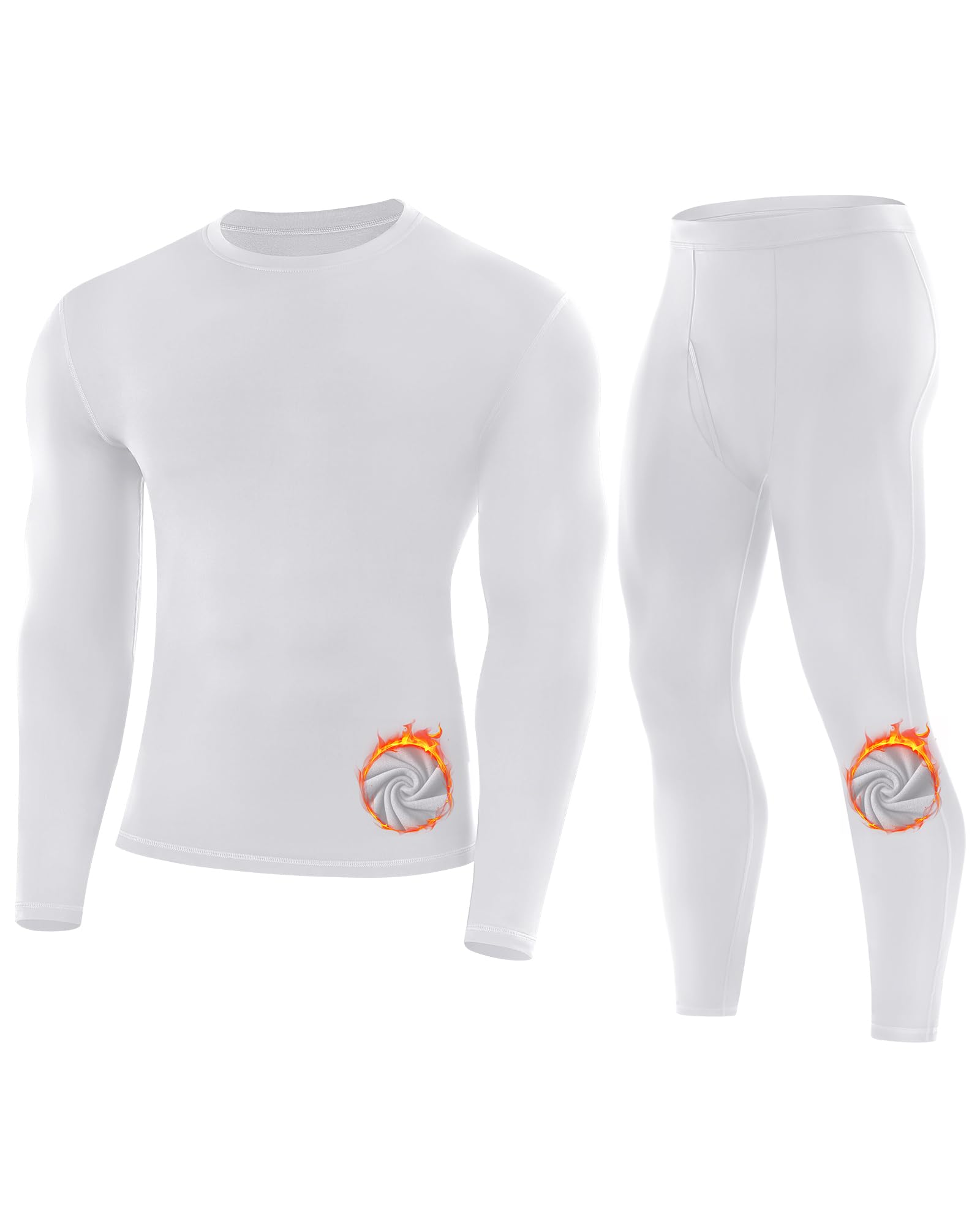 HUGE Ultra Soft Thermal Suit for Men Winter | Fleece Lined Inner Suit Set | Warm Moisture Wicking Long Johns Base Layer | HUGE