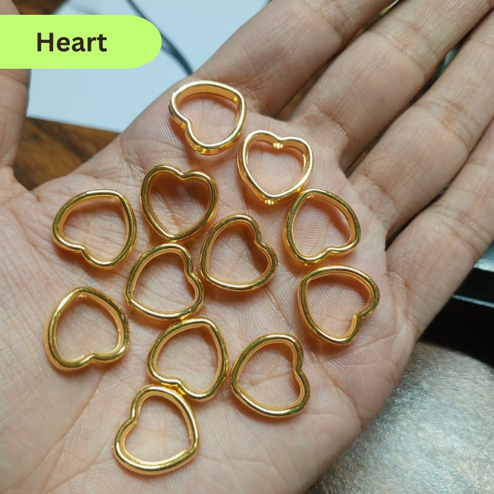 50 Pcs Hollow Spacer Beads Shape Plastic Charms For Bracelet Making Jewlery Making DIY Kids Jewlery Making Charms Beads Hollow Ring Spacer Plastic Beads For Jewelery Making Jewellery Making Beads Golden By SAMS Arts online in pakistan wholesale Price