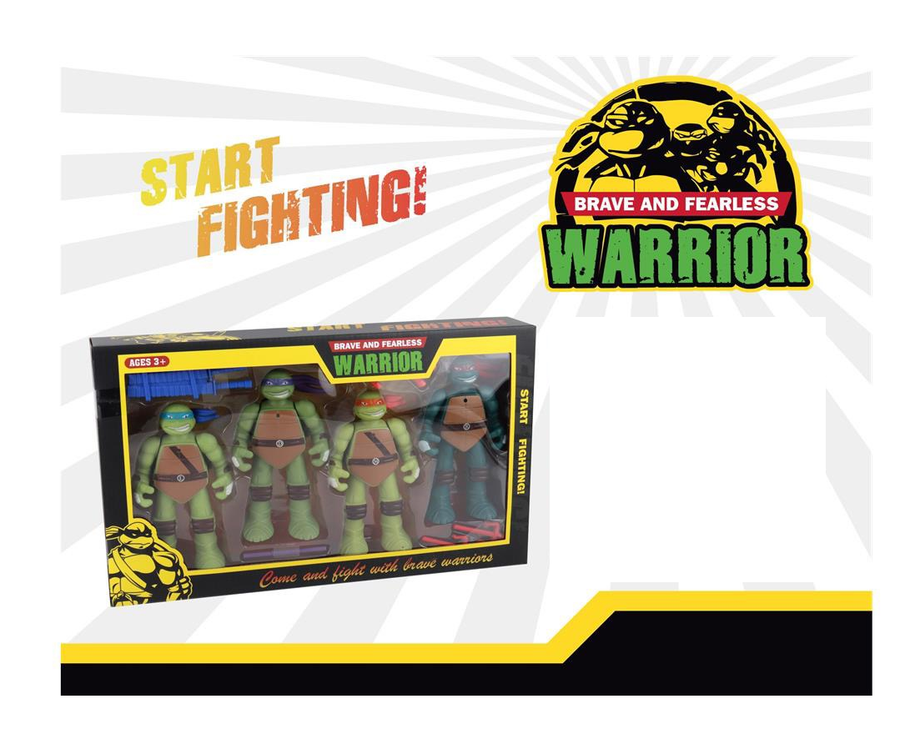 Teenage Mutant Ninja Turtles Action Figures Set For Kids With Light 4Pc