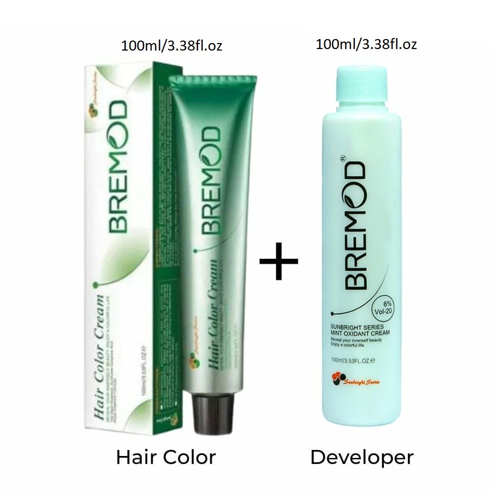 Bremod Hair Color with developer (All Shades Available) | Hair Colour Care | 100ML