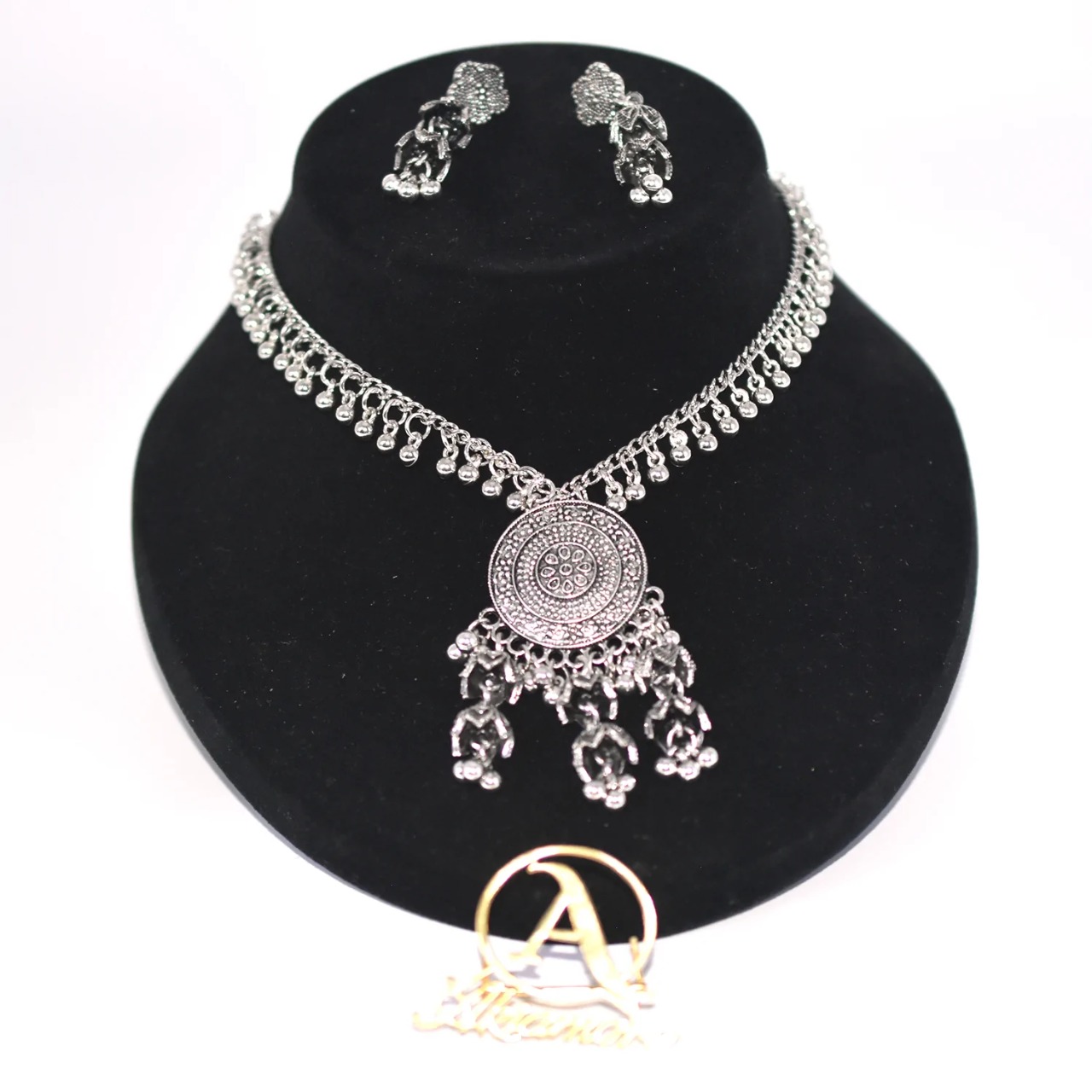 Sterling Silverand golden Necklaces Pendant Jewelry Set Sterling Silver Jewelry Gift