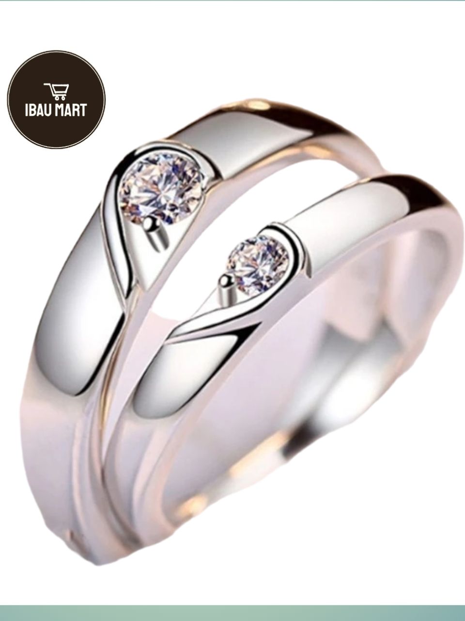 Heart Promise Rings for Couples I Love You Engagement Wedding Ring Band Sets