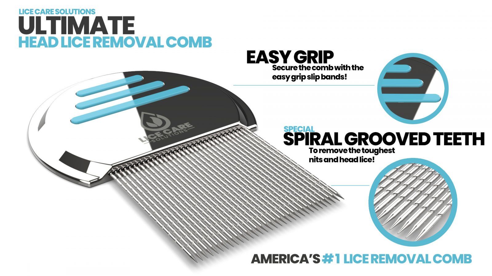 100% Original Grooved Pins Stainless Steel Needles Manual Anti Lice Comb Metal Needles For Men Women Comb
