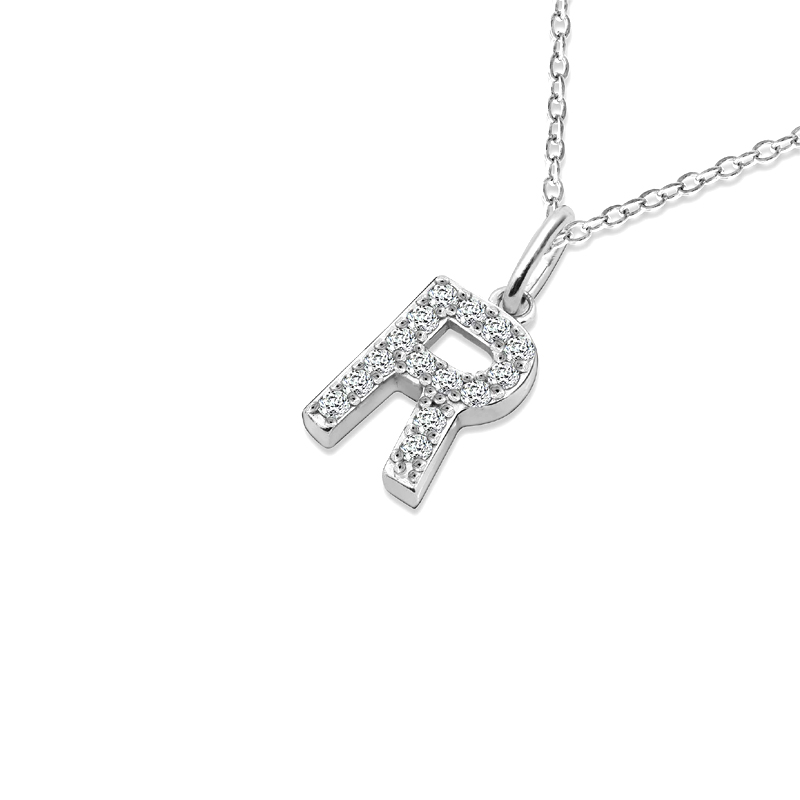 Silver Stainless Steel Alphabet Necklace/Locket/Pendants for Girls & Women with Chain - A to Z Your Name Alphabets