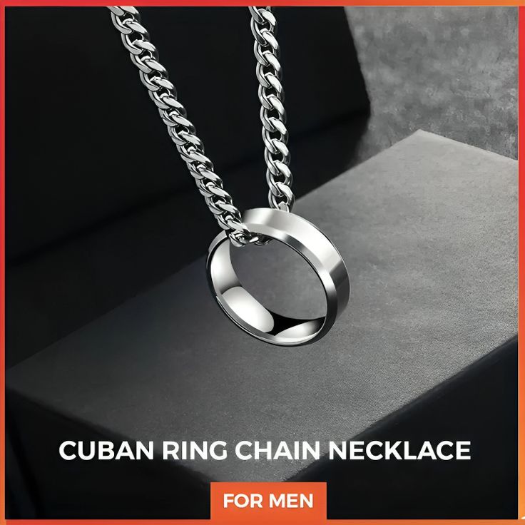 Men’s Cuban Ring Chain Necklace