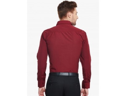 Dark Red / Maroon Formal Shirt For Men