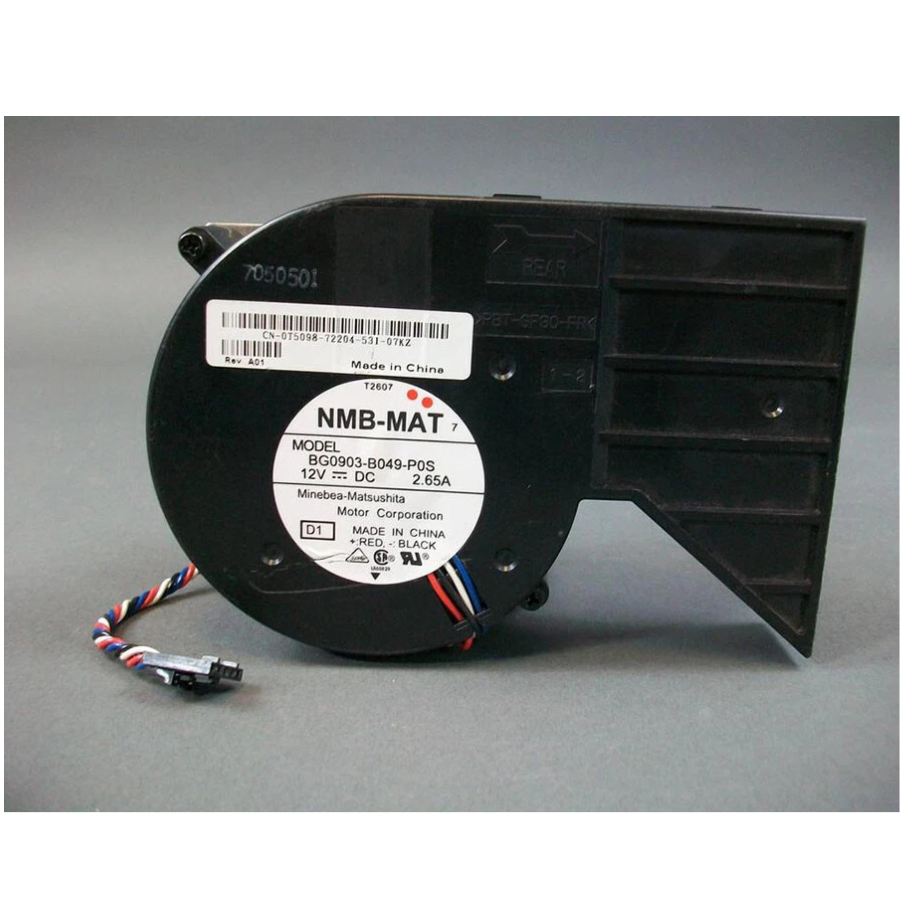 12V DC 0.57 - 1.20A High Quality Fast Cooling Blower Fan for PC, Incubator, Laptop, Peltier, Processor - Original High Speed Blower Fan - Size 129x98x25mm