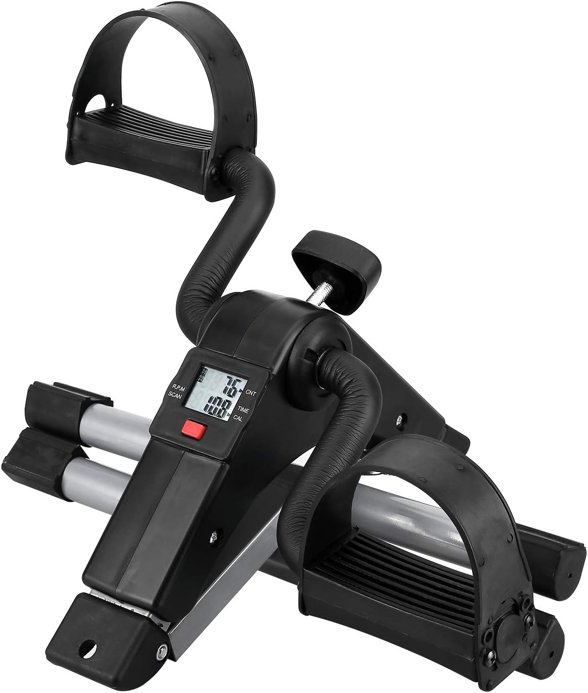 Home Gym Equipment - Mini Exercise Bike Pedal Exerciser with Digital Monitor Under Desk Fitness Cycle for Arms & Legs Rehab - Perfect For Home Exercise Gym Accessories By Usman's Hub