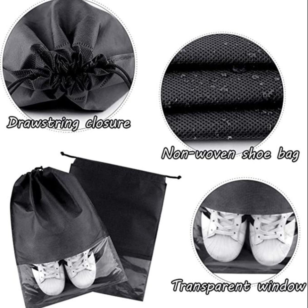 Travel Shoes Storage bag with clear window non-woven with PVC Bag