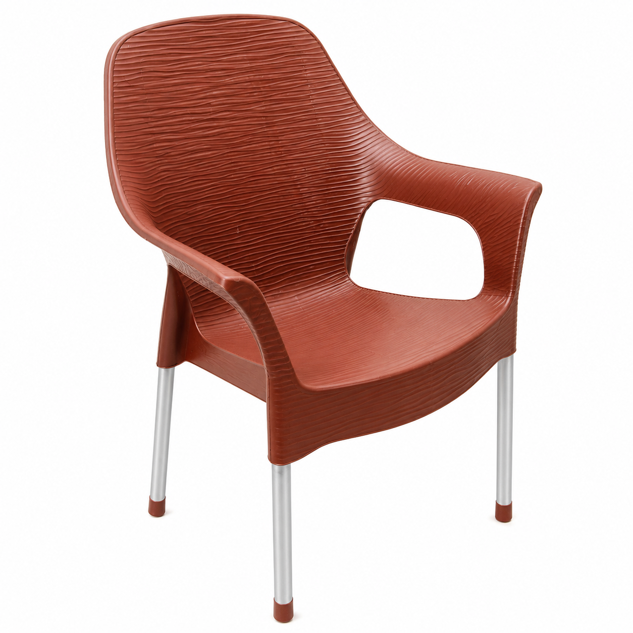 Sofa Plastic Chair non breakable- Chocolate and wooden