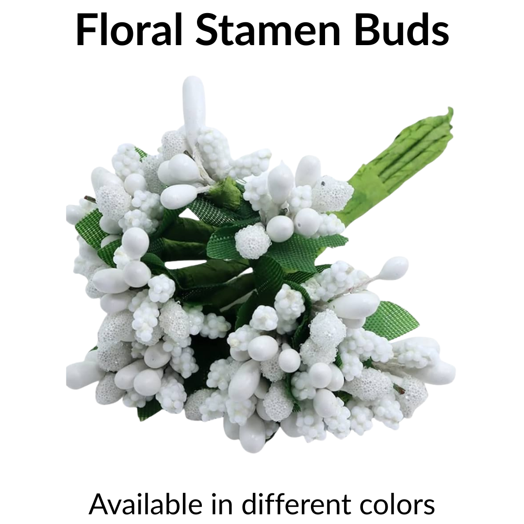 Artificial Flower Stamen Buds – Decorative Mini Pollen Stems for DIY Crafts, Bouquet Making & Floral Design