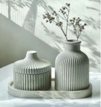 Set of 3 Home Decor Pieces, Jewelry Storage Box, Mini Vase, and Oval Tray for Dressing Table Display