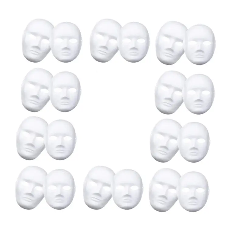 Brookside White Mask12Pcs Halloween Full Face Mask Blank DIY Mask Dance  Cosplay Party Plain Masquerade Paper Mask To Decorate @ Best Price Online