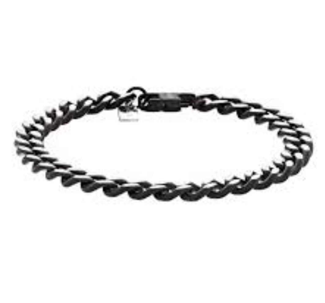 PACK OF 6 MEGA DEAL FASHION STAINLESS STEEL | BLACK 3D-BAR STICK LOCKET + TITANIUM RING + CUBAN LINK CHAIN BRACELET FOR BOYS AND GIRLS | TRENDY JEWELRY SET FOR MEN AND WOMEN