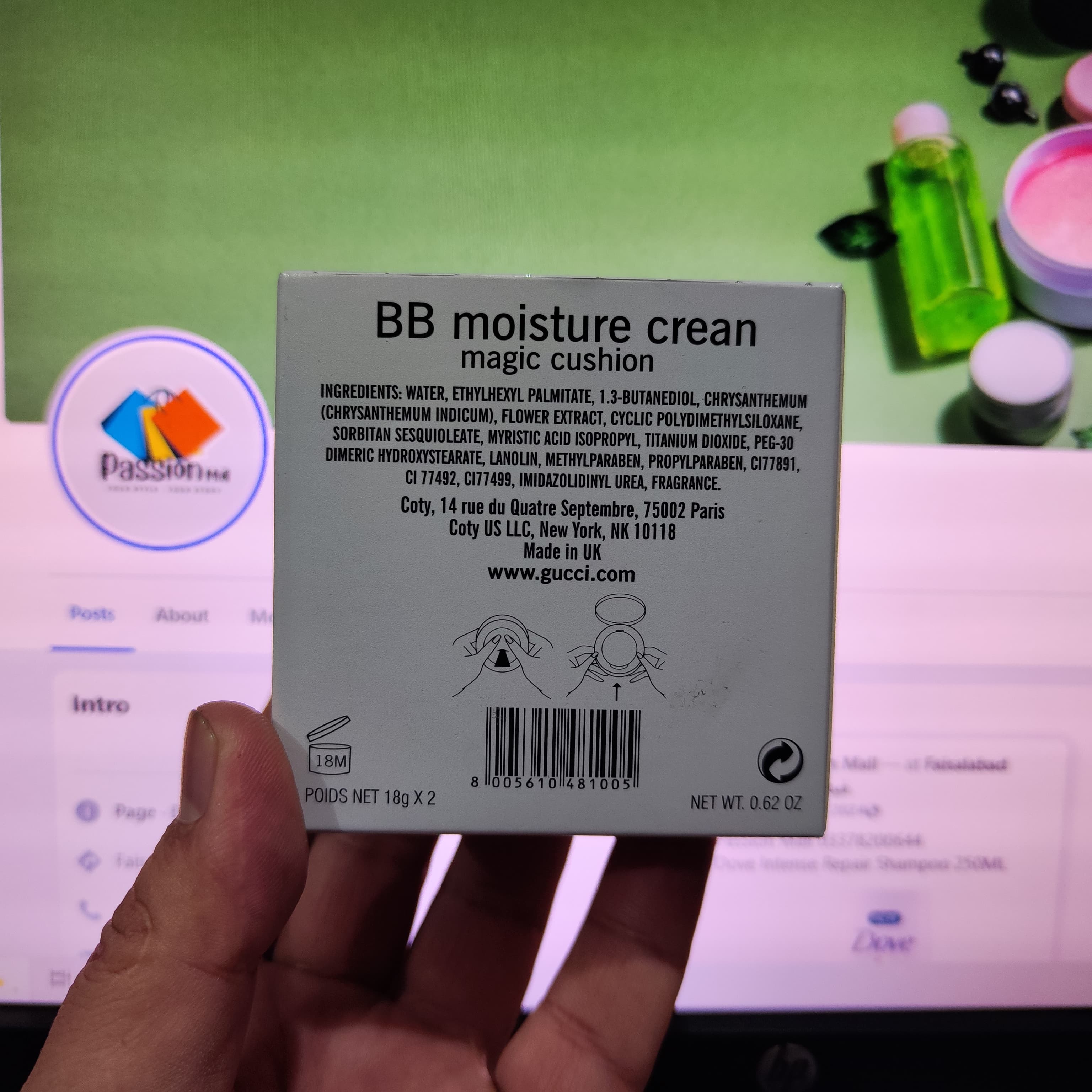 BB Cushion Moisture Cream With Extra Refil